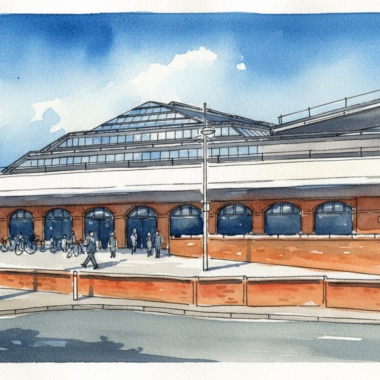 Reading railway station in South England