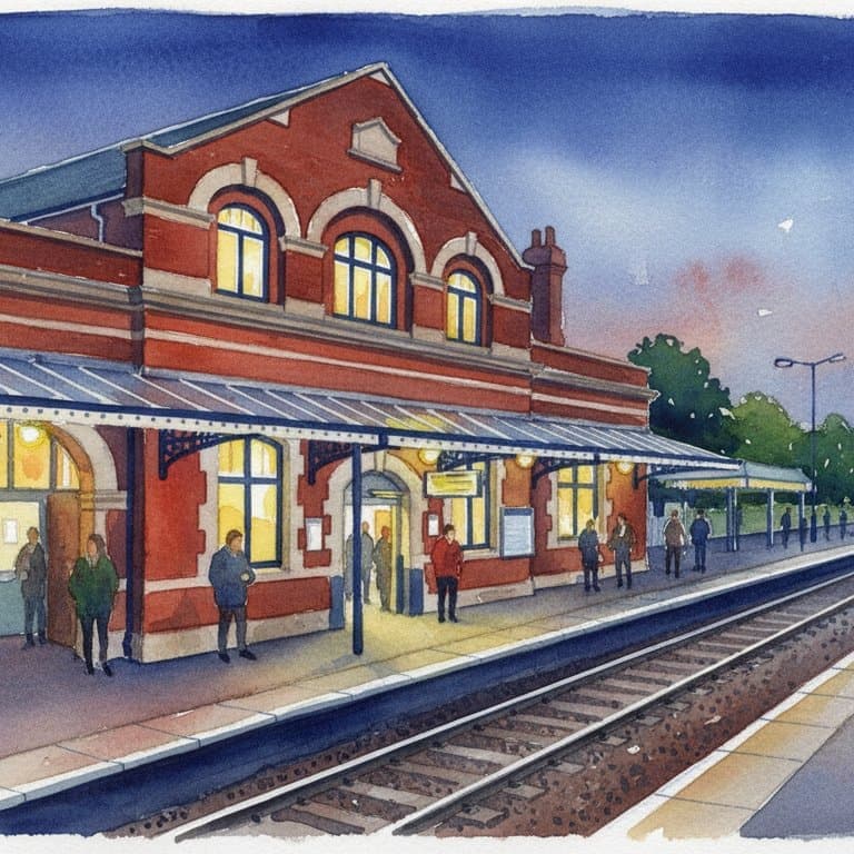 Salisbury railway station in South England