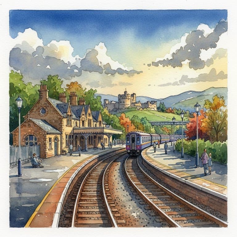 Stirling railway station in Scotland