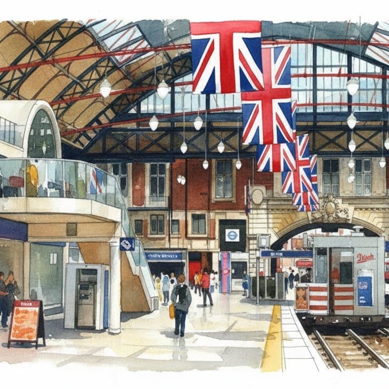 London Victoria railway station in London