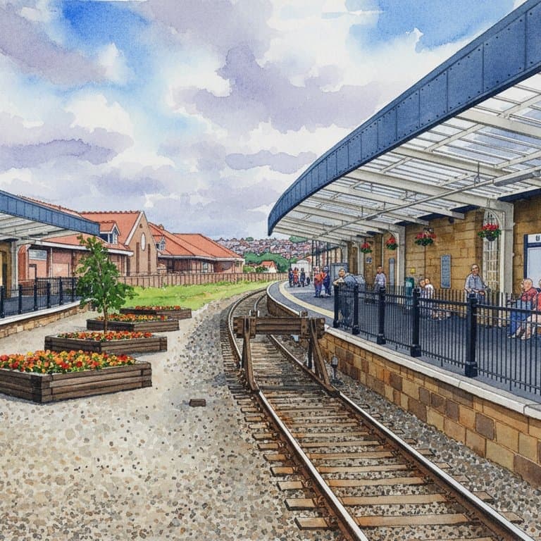 Whitby railway station in North England