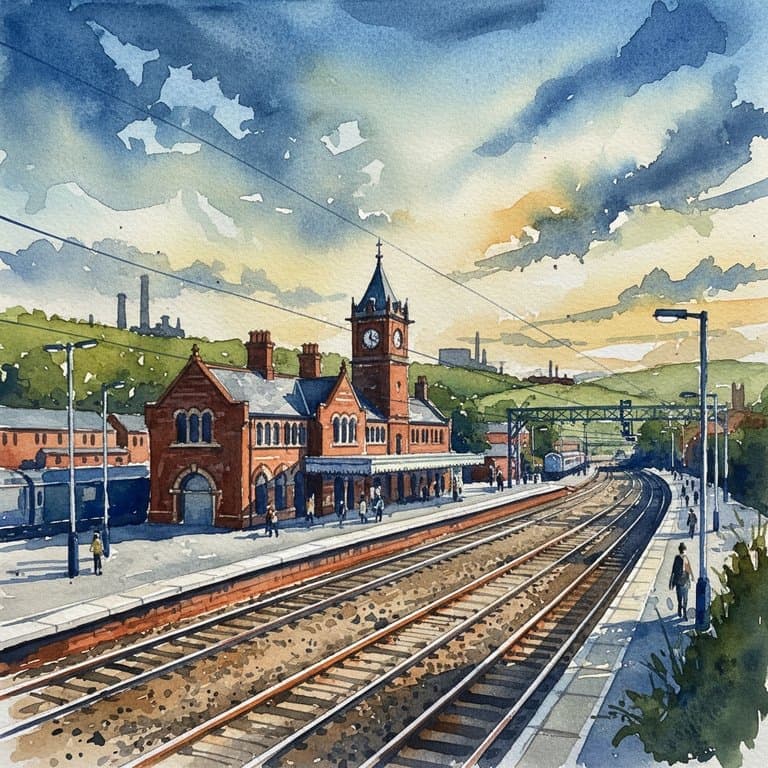 Wigan North Western railway station in North England