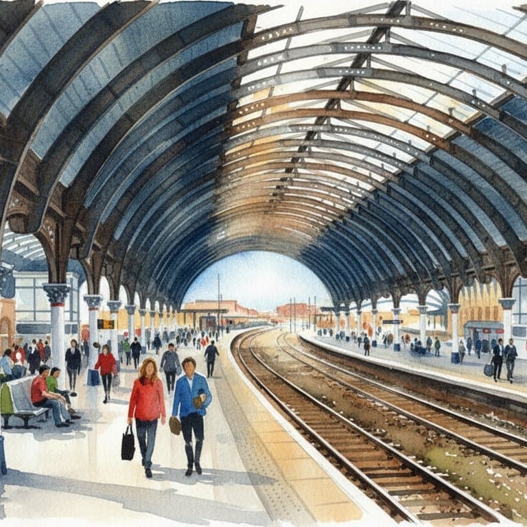 York railway station in North England