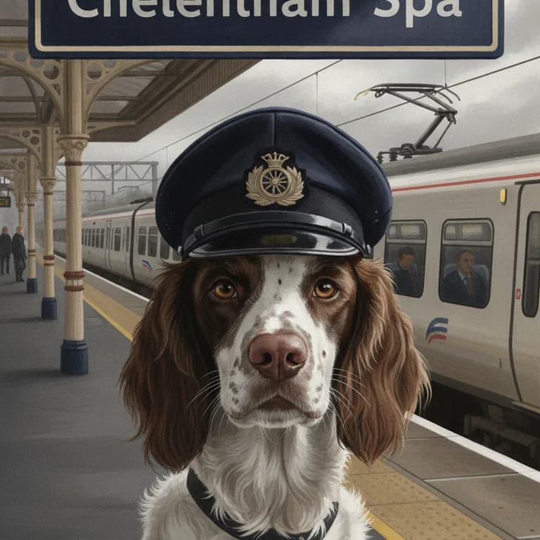 Rocko, the springer spaniel station master