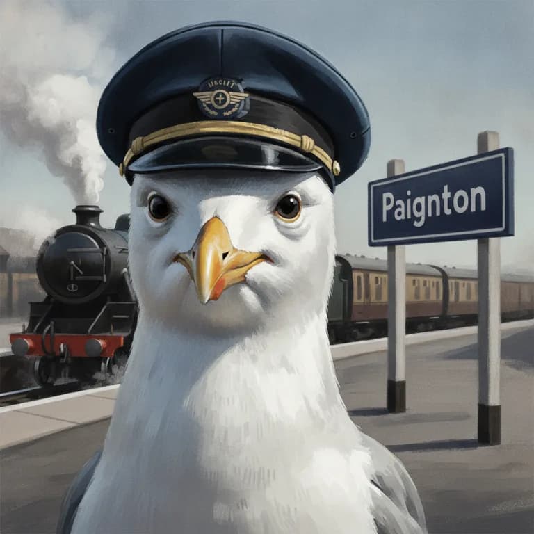 Geoffrey, the seagull station master