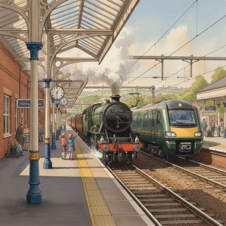 Cheltenham Spa railway station in South England