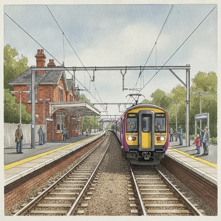 Sutton Coldfield railway station in Midlands